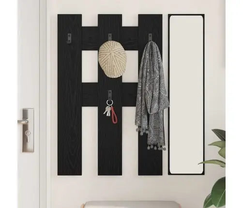 Prikabinamas Paltas Su Saugykla Juodas Ąžuolas 65 X 3 X 100 Cm