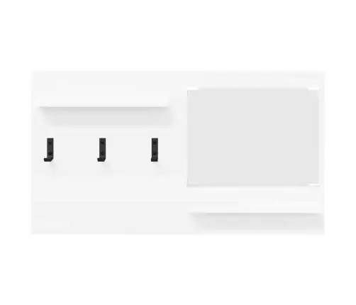 Sienas Pakaramais Balta 90 X 10 X 50 Cm Inženierijas Koks Vidaxl