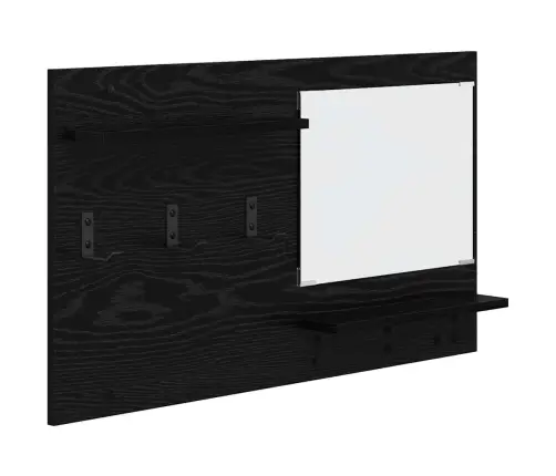 Sienas Pakaramais Melni Ozoli 90 X 10 X 50 Cm Inženierijas Koks Vidaxl