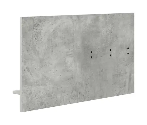 Sienas Pakaramais Ar Plauktu Ar Uzglabāšanu Ar Spoguli Betona Pelēks 90 X 10 X 50 Cm Vidaxl