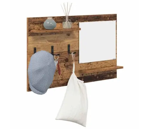 Sienas Pakaramais Vecs Koks 90 X 10 X 50 Cm Inženierijas Koks Vidaxl