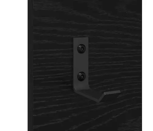 Sienas Pakaramais Melni Ozoli 70 X 10 X 90 Cm Inženierijas Koks Vidaxl