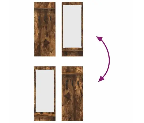 Sienas Pakaramais Dūmu Ozols 70 X 10 X 90 Cm Inženierijas Koks Vidaxl Sienas Pakaramais Dūmu Ozols 70 X 10 X 90 Cm Inženierijas Koks Vidaxl