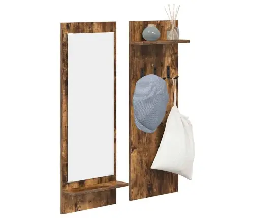 Sienas Pakaramais Dūmu Ozols 70 X 10 X 90 Cm Inženierijas Koks Vidaxl Sienas Pakaramais Dūmu Ozols 70 X 10 X 90 Cm Inženierijas Koks Vidaxl