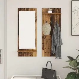 Seinale Kinnitatav Riidepuu Vana Puit 70 X 10 X 90 Cm Tehispuit