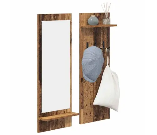 Sienas Pakaramais Vecs Koks 70 X 10 X 90 Cm Inženierijas Koks Vidaxl