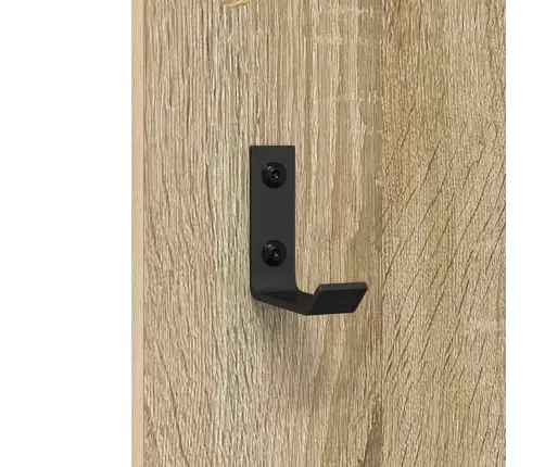 Sienas Pakaramais Ar Uzglabāšanu Ar Spoguli Sonomas Ozola 96 X 1.5 X 90 Cm Vidaxl