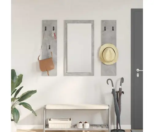 Seinale Kinnitatav Riidepuu Betoonhall 96 X 1,5 X 90 Cm