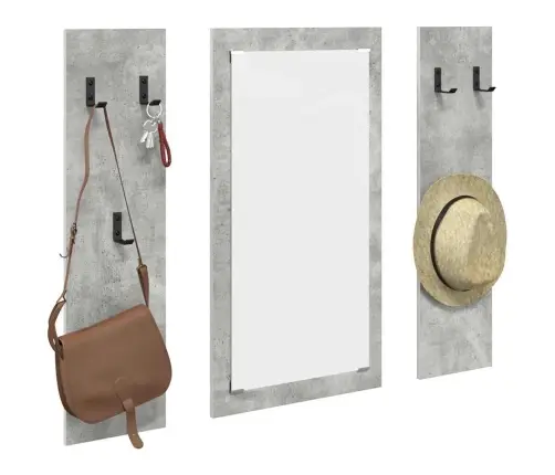 Seinale Kinnitatav Riidepuu Betoonhall 96 X 1,5 X 90 Cm