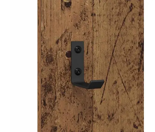 Seinale Kinnitatav Riidepuu Peegliga Vana Puit 96 X 1,5 X 90 Cm