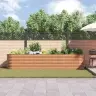 Dārza Paceltais Pods Koka Efekts Cinkots Tērauds 400 X 80 X 81 Cm Vidaxl