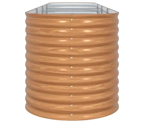 Dārza Paceltais Pods Koka Efekts Cinkots Tērauds 400 X 80 X 81 Cm Vidaxl