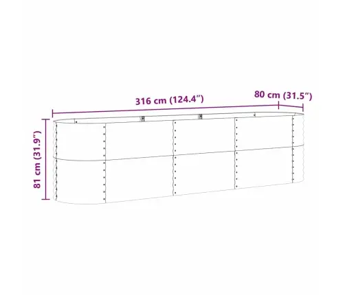 Kõrgendatud Aia Taimelava Pruun 320 X 80 X 81 Cm Teras