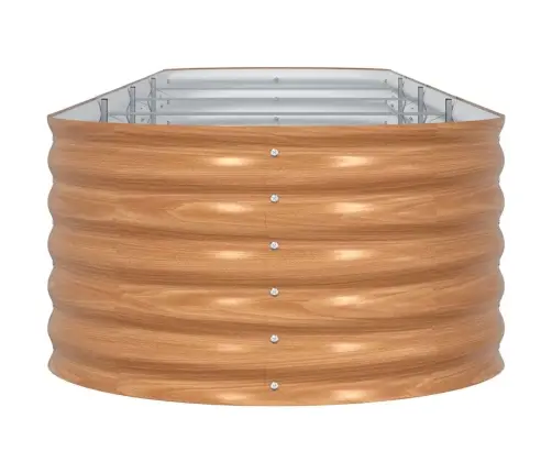 Paceltais Dārzs Brūns Ar Koka Izskatu 400X80X44 Cm Tērauds Vidaxl