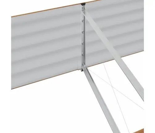 Pacelta Dārza Gulta Brūnā Ar Koka Izskatu 320X80X44 Cm Tērauds Vidaxl