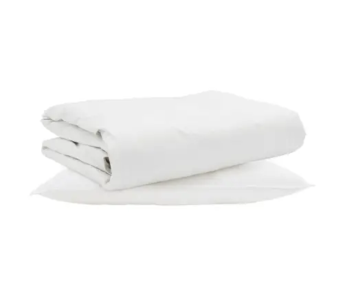 Sega Ar Spilvenu 2 Pcs Balta 135 X 220 Cm Dūnas Vidaxl