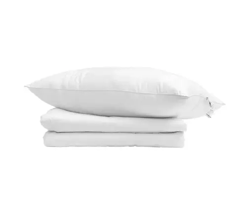 Sega Ar Spilvenu 2 Pcs Balta 140 X 220 Cm Dūnas Vidaxl