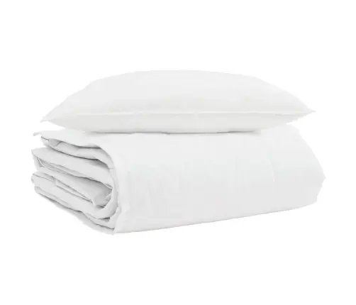 Sega Ar Spilvenu 2 Pcs Balta 135 X 220 Cm Dūnas Vidaxl