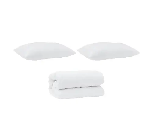 Sega Ar Spilvenu 2 Pcs Balta 140 X 220 Cm Dūnas Vidaxl