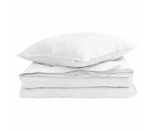 Sega Ar Spilvenu 2 Pcs Balta 135 X 220 Cm Dūnas Vidaxl