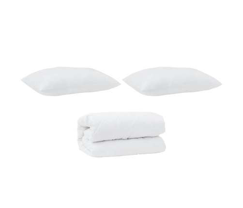 Sega Ar Spilvenu 2 Pcs Balta 135 X 220 Cm Dūnas Vidaxl