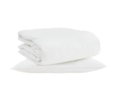 Sega Ar Spilvenu 2 Pcs Balta 140 X 220 Cm Dūnas Vidaxl