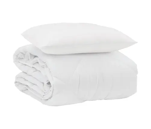 Suvised Teki Padjaga 2 Pcs Valge Mikrofiiber