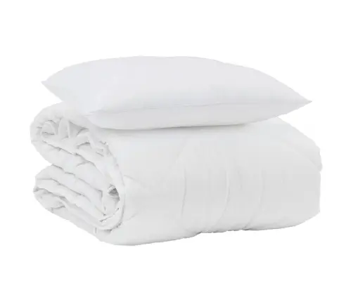 Suvised Teki Padjaga 2 Pcs Valge Mikrofiiber