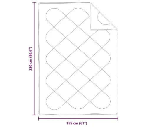 Vasaras Segas Ar Spilvenu 2 Pcs Balta 155 X 220 Cm Mikrošķiedra Vidaxl