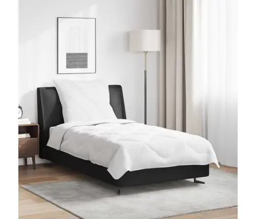 Vasaras Segas Ar Spilvenu 2 Pcs Balta 155 X 220 Cm Mikrošķiedra Vidaxl