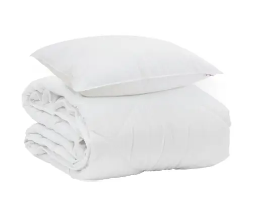 Vāļņi Ar Spilvenu Cits 2 Pcs Balts 155 X 200 Cm Mikrošķiedra Vidaxl