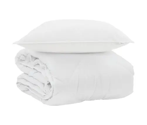 Suvised Teki Padjaga 2 Pcs Valge Mikrofiiber