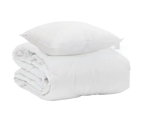 Vāļņi Ar Spilvenu Cits 2 Pcs Balts 155 X 220 Cm Mikrošķiedra Vidaxl