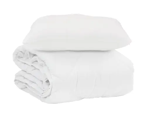 Vasaras Segas Ar Spilvens 2 Pcs Balts 135 X 200 Cm Mikrošķiedra Vidaxl