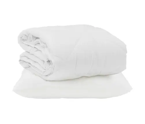 Vasaras Segas Ar Spilvens 2 Pcs Balts 135 X 200 Cm Mikrošķiedra Vidaxl