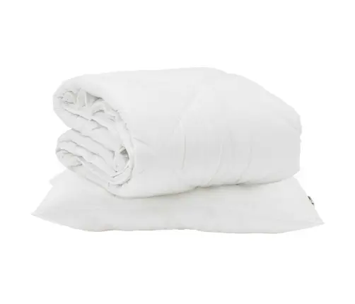 Vasaras Segas Ar Spilvens 2 Pcs Balts 155 X 200 Cm Mikrošķiedra Vidaxl