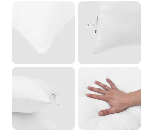 Vasaras Segas Ar Spilvens 2 Pcs Balts 155 X 220 Cm Mikrošķiedra Vidaxl