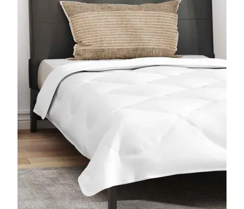 Visu Sezonu Segas Cits Ar Spilvenu Balts 135 X 220 Cm Mikrošķiedra Vidaxl