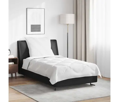 Visu Sezonu Segas Cits Ar Spilvenu Balts 135 X 220 Cm Mikrošķiedra Vidaxl