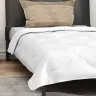 Visu Sezonu Segas Cits Ar Spilvenu Balts 140 X 220 Cm Mikrošķiedra Vidaxl
