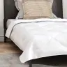 Visu Sezonu Segas Cits Ar Spilvenu Balts 140 X 220 Cm Mikrošķiedra Vidaxl