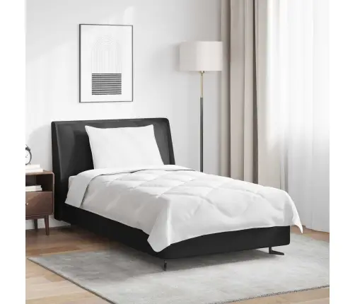 Sega Ar Spilvenu Balts 140 X 200 Cm Mikrošķiedra Vidaxl