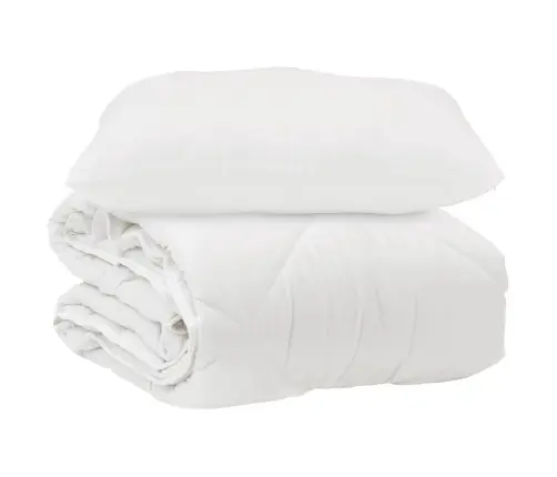 Antklodė Su Pagalve 2 Pcs Balta Mikropluoštas