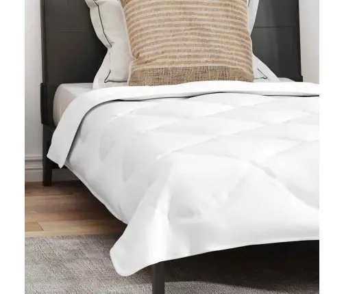 Visu Sezonu Segas Ar Spilvenu Balts 135 X 220 Cm Mikrošķiedra Vidaxl