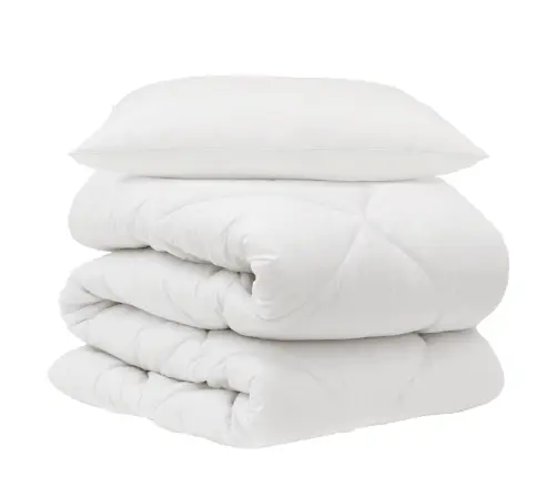 Ziemas Gultas Pārklājs Komplekts Ar Spilvenu 2 Pcs Balts 135 X 200 Cm