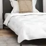 Ziemas Gultas Pārklājs Komplekts Ar Spilvenu 2 Pcs Balts 140 X 200 Cm