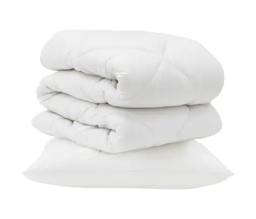 Ziemas Gultas Pārklājs Komplekts Ar Spilvenu 2 Pcs Balts 155 X 220 Cm