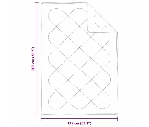 Ziemas Gultas Pārklājs Komplekts Ar Spilvenu 2 Pcs Balts 135 X 200 Cm