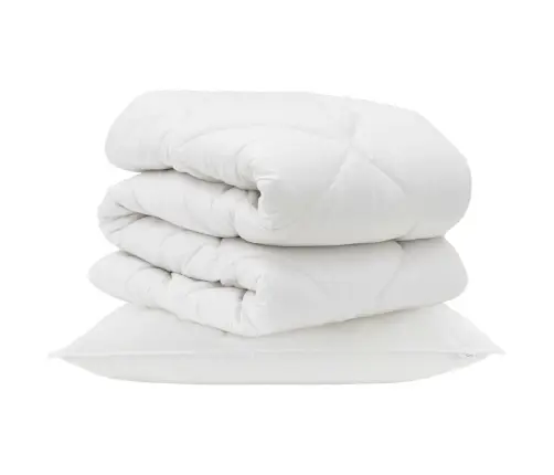 Antklodė Su Pagalve 2 Pcs Balta Mikropluoštas