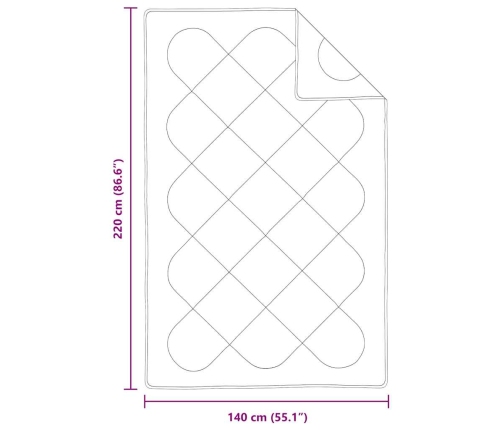 Ziemas Gultas Pārklājs Komplekts Ar Spilvenu 2 Pcs Balts 140 X 220 Cm